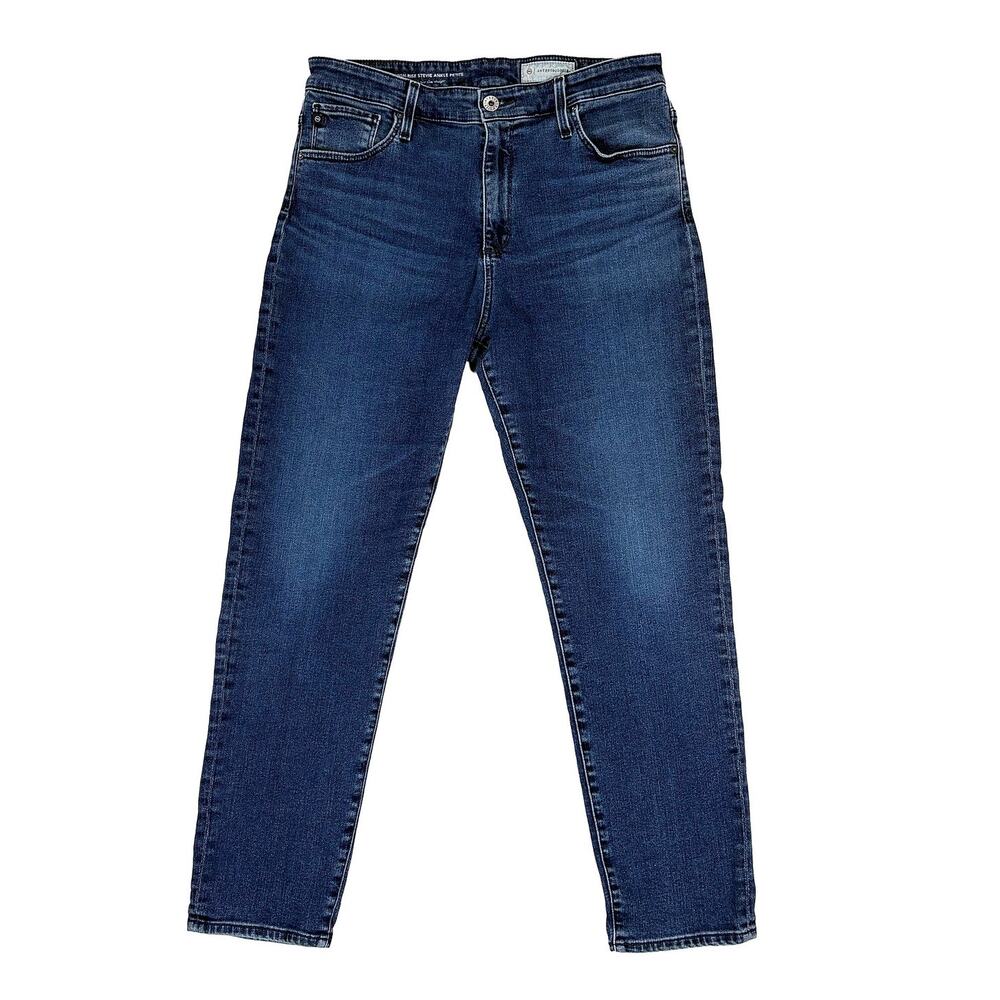 AG + Anthropologie Stevie Slim Straight Ankle Jean Women 31P Adriano Goldschmied